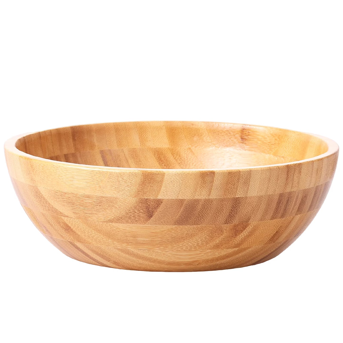 Wekvgz Bamboo Fruit Bowl Large Capacity Bamboo Salad Bowl