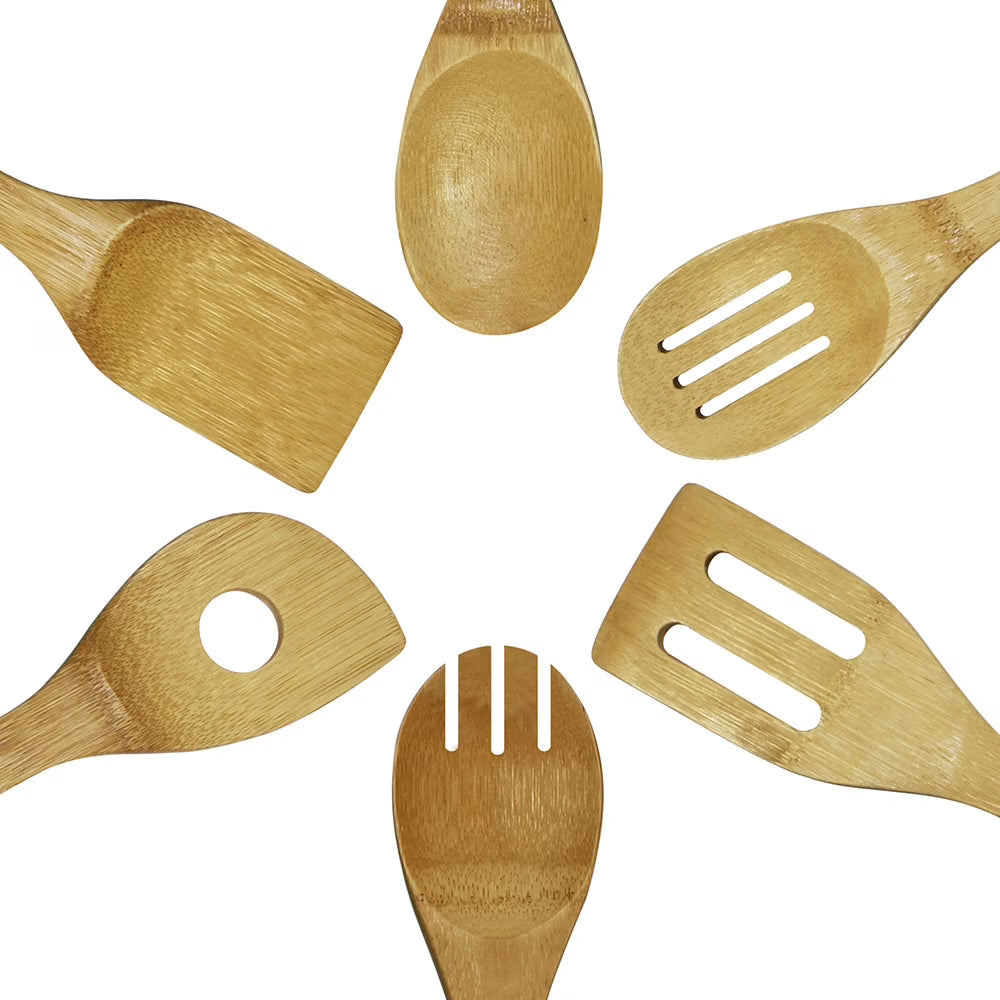Oceanstar 6-Piece Bamboo Cooking Utensil Set, KT1286