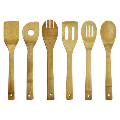 Oceanstar 6-Piece Bamboo Cooking Utensil Set, KT1286