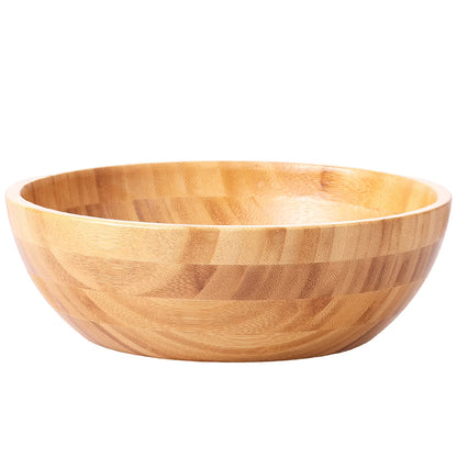 Wekvgz Bamboo Fruit Bowl Large Capacity Bamboo Salad Bowl