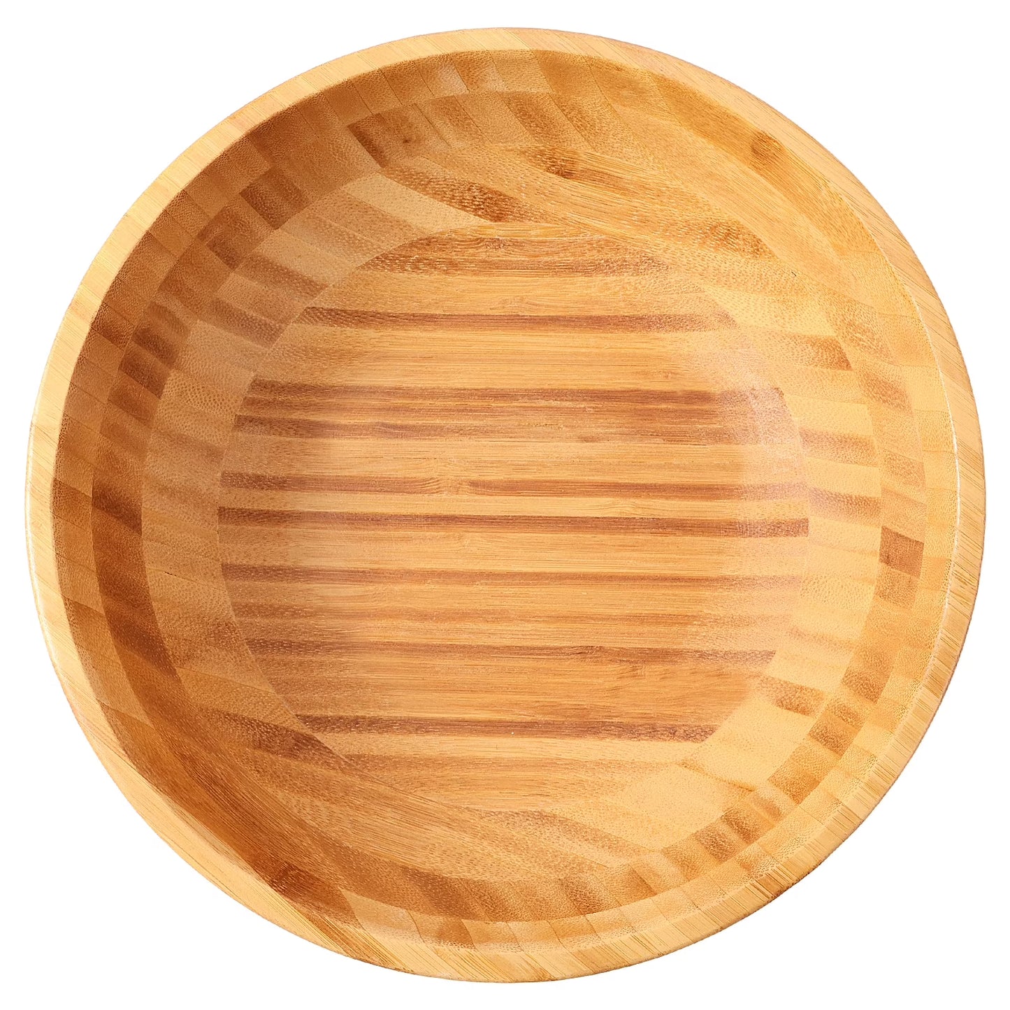 Wekvgz Bamboo Fruit Bowl Large Capacity Bamboo Salad Bowl