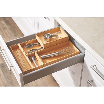 Better Homes & Gardens Bamboo Drawer Organizer 5-Piece Set, Natural Bamboo Color