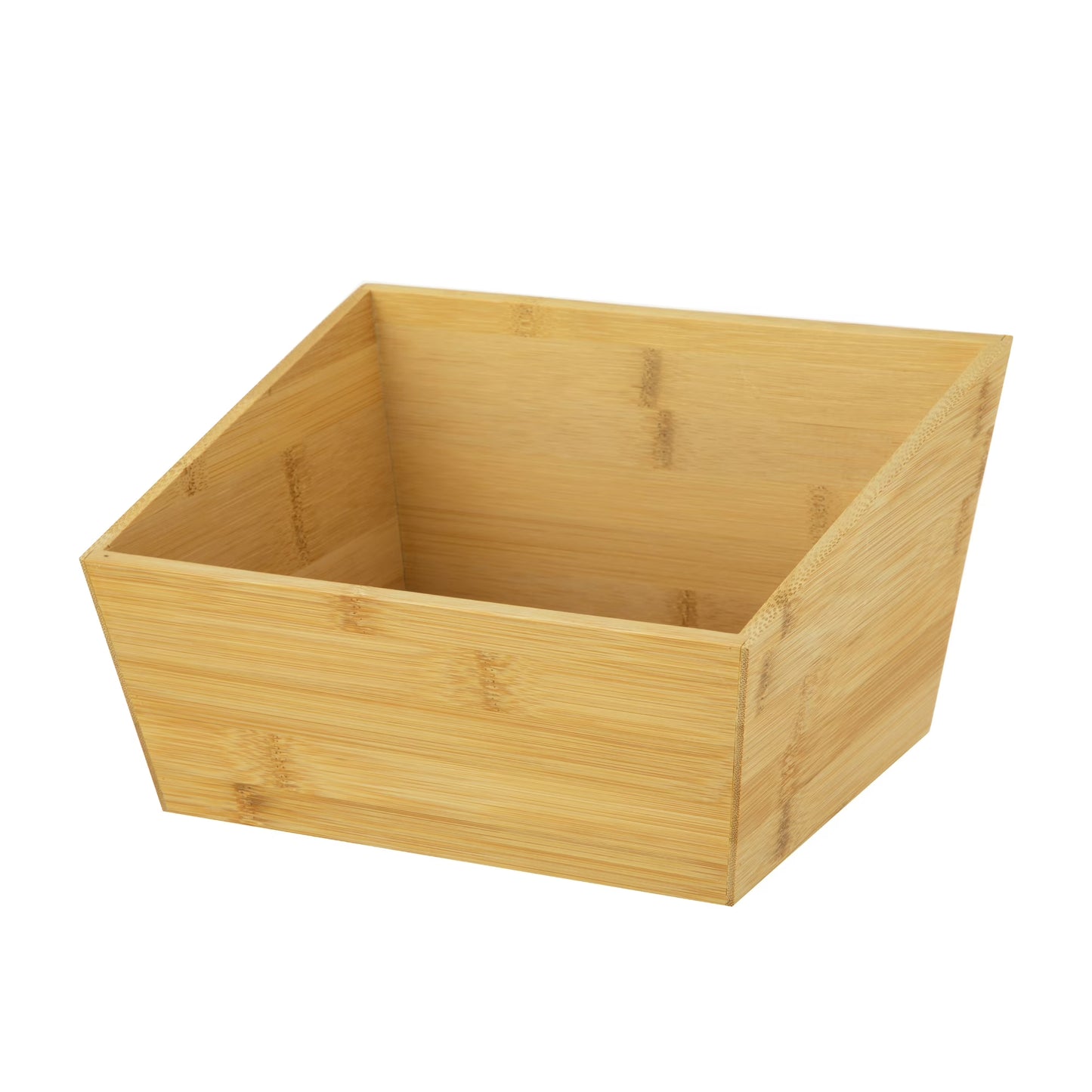 HomeZone 2-Pack Bamboo Basket Organizers, Natural Finish