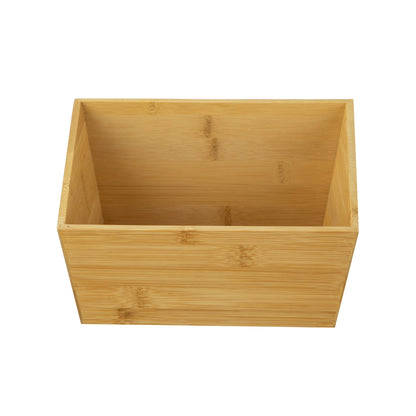 HomeZone 2-Pack Bamboo Basket Organizers, Natural Finish