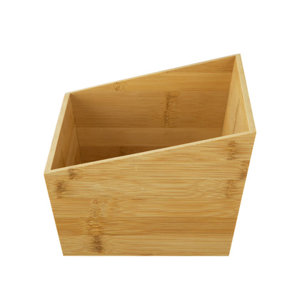 HomeZone 2-Pack Bamboo Basket Organizers, Natural Finish