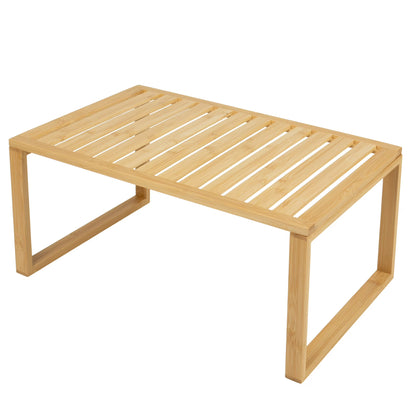 Better Homes & Gardens Bamboo Stackable Shelf, Natural Bamboo Color