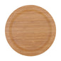 BambooMN 12" Diameter Round Bamboo Ecoware Reusable Dinnerware Plates, 4-Piece Set