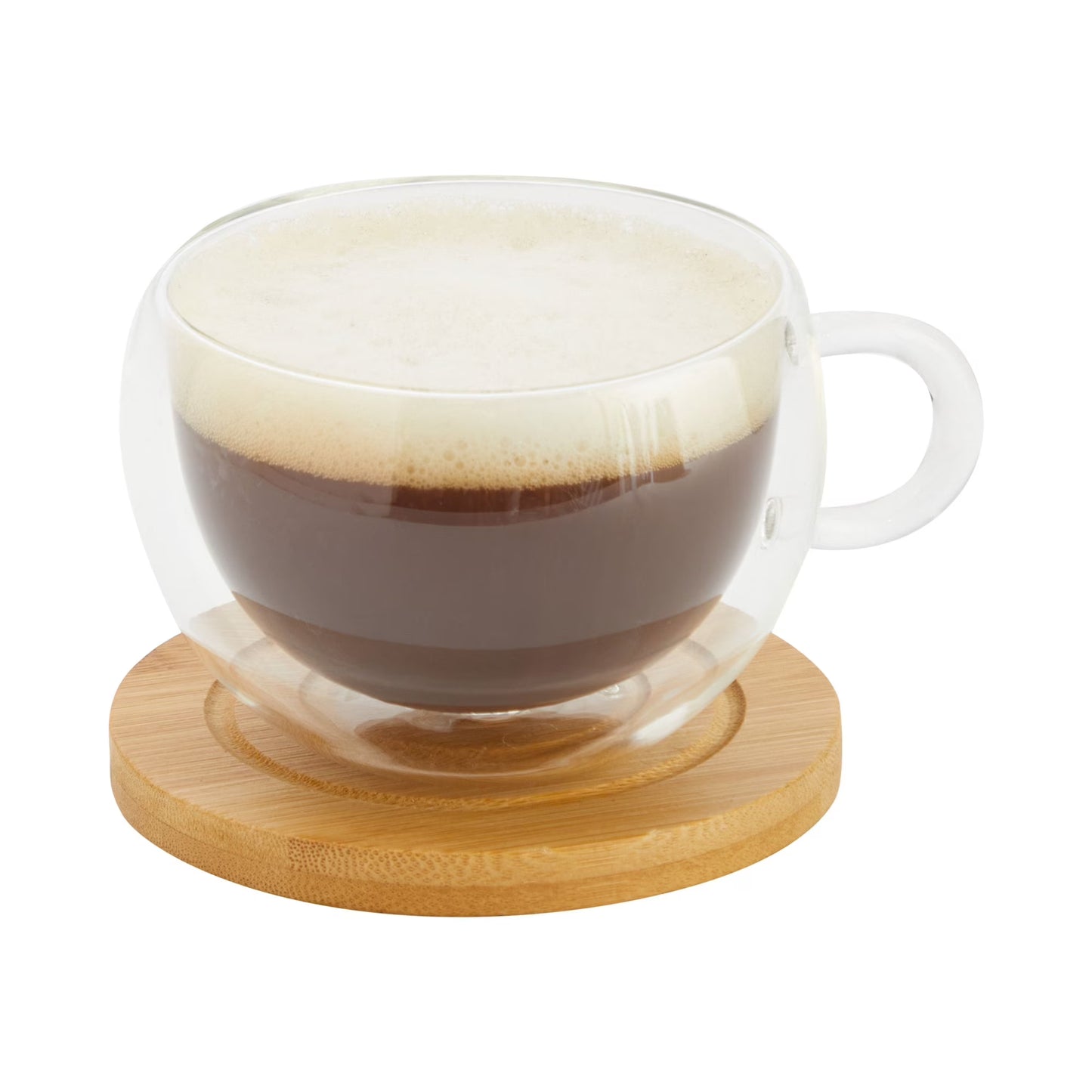 Juvale Coasters Set of 6 – 4.3-Inch Round Light Brown Bamboo Wood Coasters with Holder